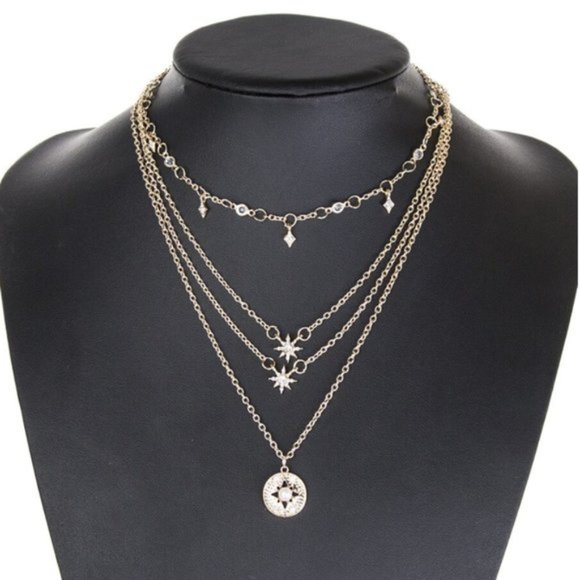 ๐ DAZZLE Layered Coin Necklace - Picture 3 of 5